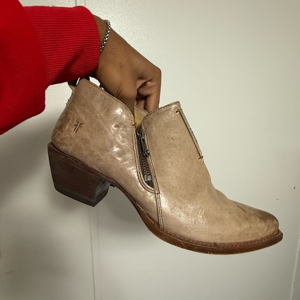 Frye Tan Ankle Booties